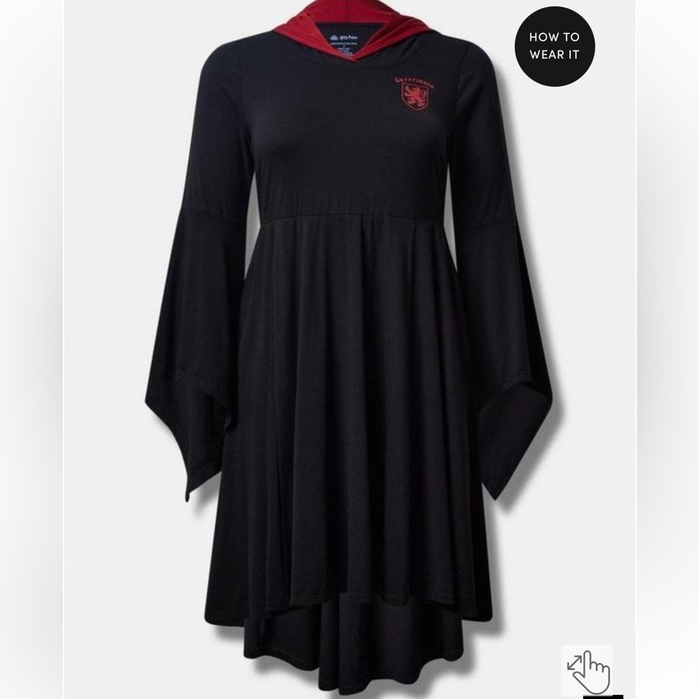 Harry Potter Gryffindor Hi-Low Hooded Dress